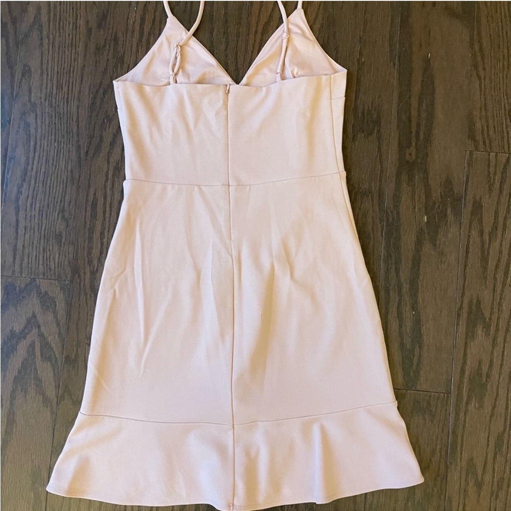 Blush Pink Mini Ruffle Dress - Picture 2 of 3